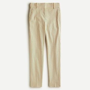 NWT J Crew Cameron Seersucker Stripe Pants, Size 16
